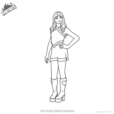 Free printable Tour-Ready Sabrina Carpenter 02 Coloring Page - Free PDF Printable Fortnite Coloring Sheets coloring page